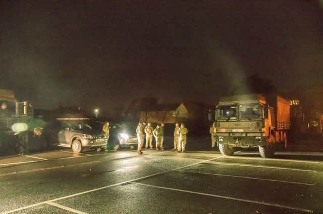 A presence from the army has now been seen in Mablethorpe this evening (Thursday) to assist with preparations following tidal surge warnings.