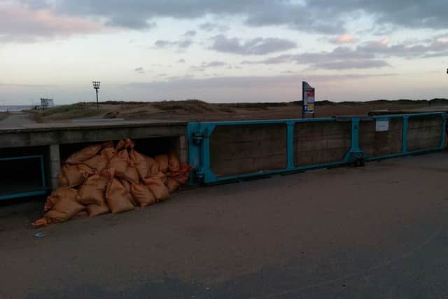The flood gates have been closed in Skegness. ANL-171101-180808001