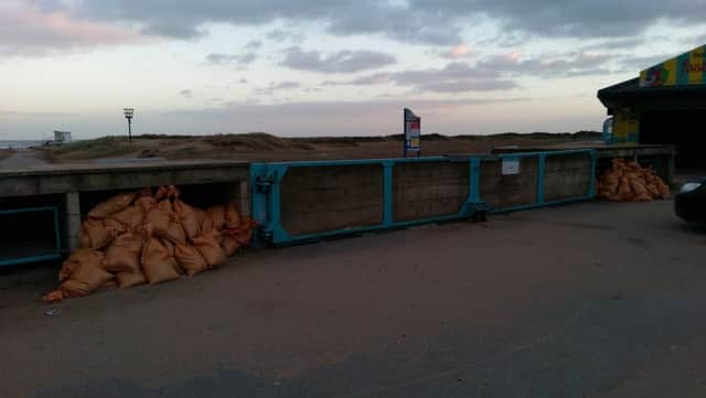 The flood gates have been closed in Skegness. ANL-171101-180808001