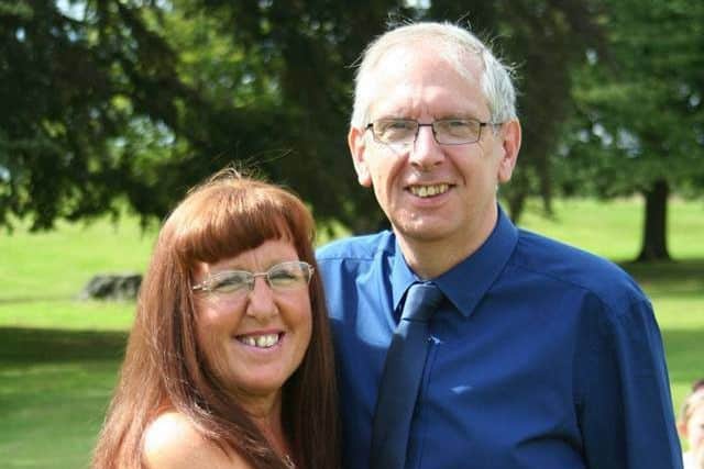 Barry and Pam pictured at a relatives wedding a little over two years ago.