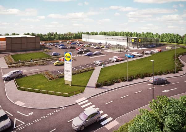 The artists impression of the new Lidl store which features on leaflets sent out to residents recently.