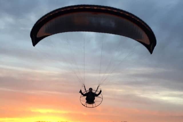 Brad Olsen airborne. There are expected to be dozens of machines like his at the festival. EMN-170119-173754001