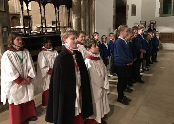 Children from Grasby All Saints Primary School joined with the Choristers of Grimsby Minster EMN-170128-225845001