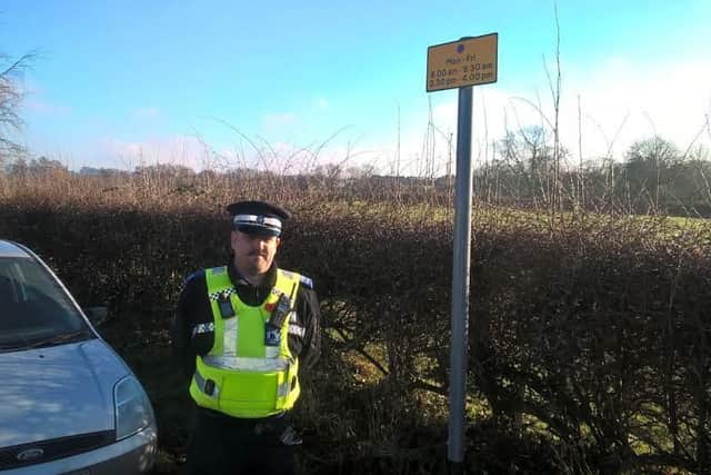 On patrol: PCSO Nigel Wass in Bowl Alley Lane which is at the centre of claims about unfair parking regulations.