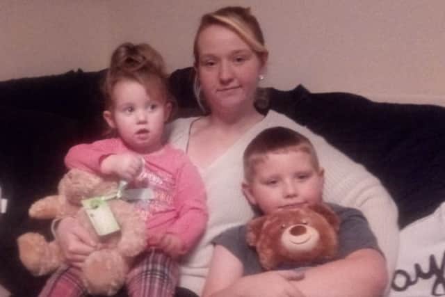 Melissa Pilton-Jones with her two children Jayden Lee, 6, and Pheobe-May, 2, ANL-170128-175632001