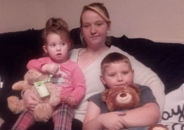 Melissa Pilton-Jones with her two children Jayden Lee, 6, and Pheobe-May, 2, ANL-170128-175632001