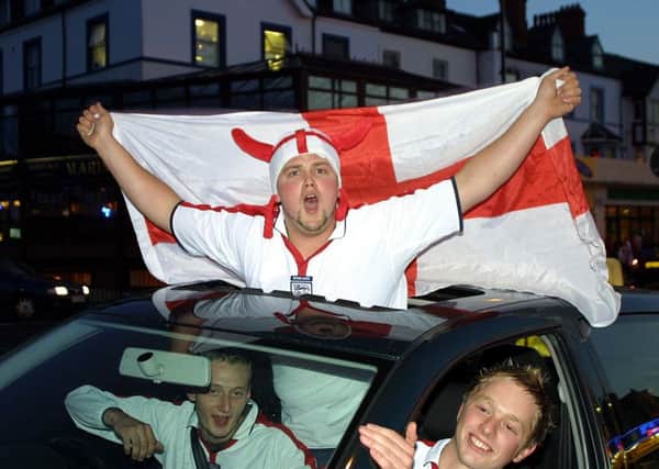 Celebrations in Skegness during the Euro 2004 football tournament.