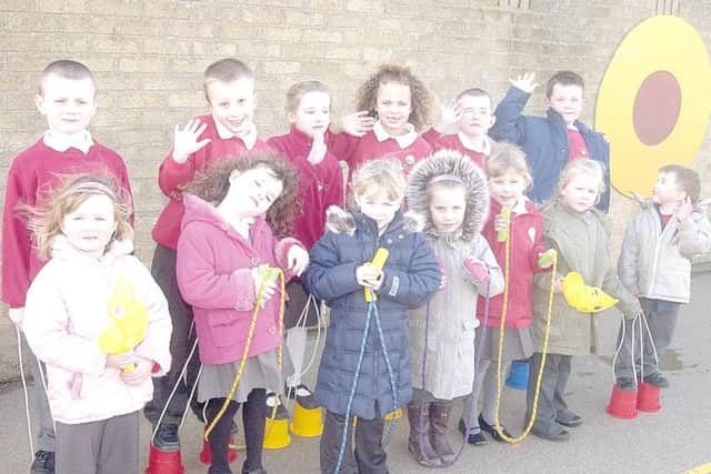 Children at Hawthorn Tree Primary School in February 2007.