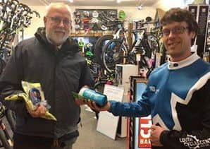 Patrick Purves recieves his prize