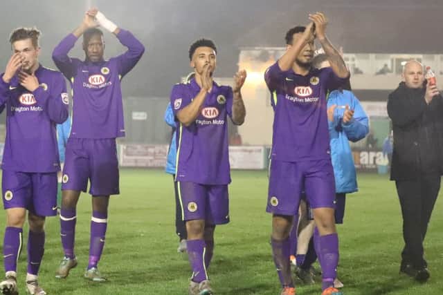 Boston United celebrate.