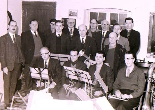 Members of Sleaford and District Brass Band in rehearsals in January 1968. EMN-170127-090800001