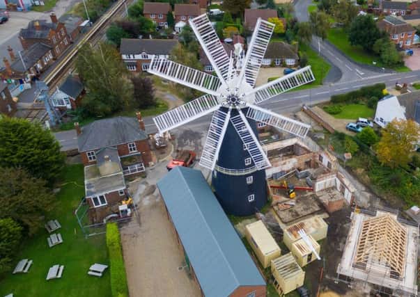 Restoration work at Heckington Mill. Picture: Kevin Bourne courtesy of Heckington Windmill Trust.