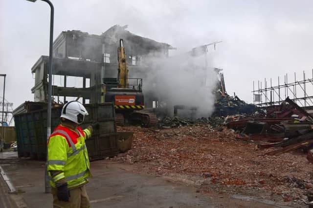 Fire crews at the scene of the Grand Central Fire in Skegness