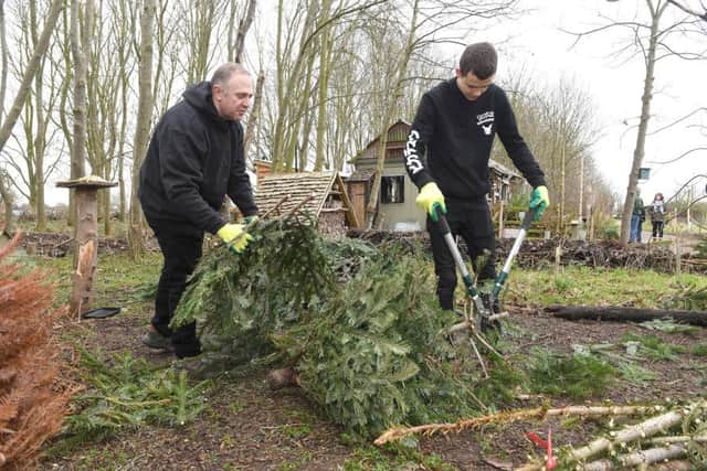 Volunteers at Skegness Eco Centre.(left to right) Mark Gould and Steffen Bloomfield 15 of Chapel St Leonards. ANL-170127-171604001