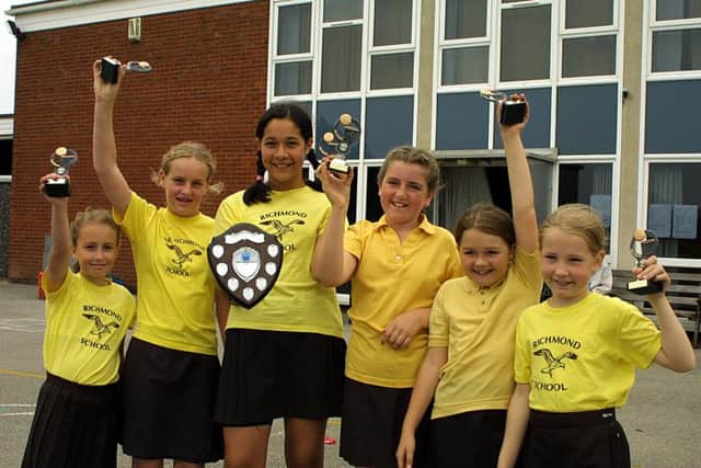 Richmond School celebrate success in 2004.