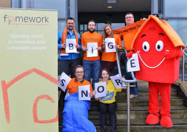 Jason James (Woodhead Enterprise Ltd), David Dent (Framework)
Abigail Mayfield (Framework), Robert Gibson (Framework), Anna North (Framework), Danielle Budworth (Lincolnshire Co-Op), Roofus (Framework Mascot)