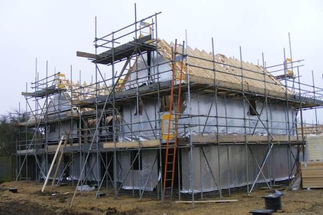 New, extra family homes being built in the former rear gardens of some of the Newfield Road properties. EMN-170130-182345001