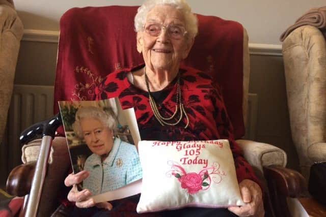 Gladys Waite is celebrating her 105th birthday today. ANL-171002-155233001