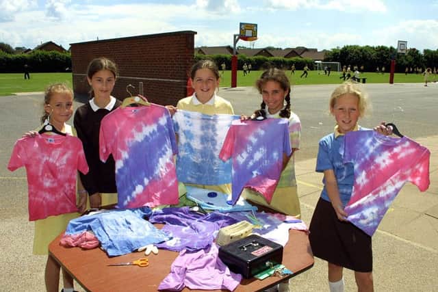 Stephanie Grunnill, Alex Garner, Chloe Gale, Ashley Lord and Melanie Dore in July 2004.