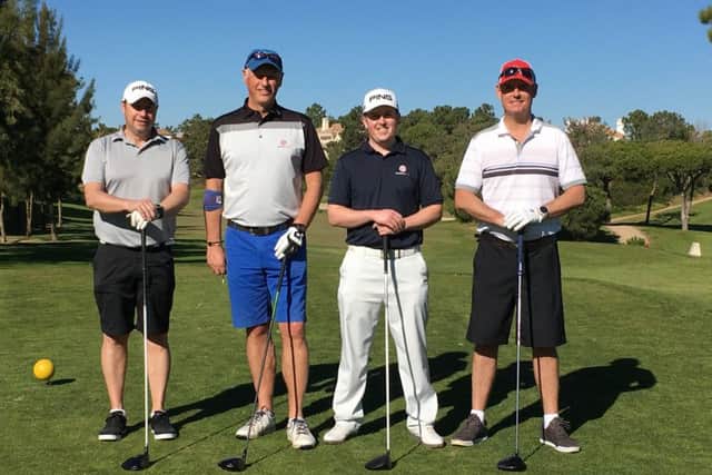 Coupland and his team in Portugal.