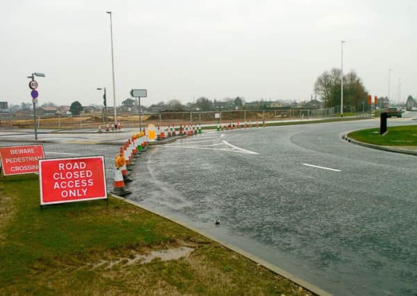 The entrance to phase one of the Boston Distributor Road being built as part of the Quadrant development.