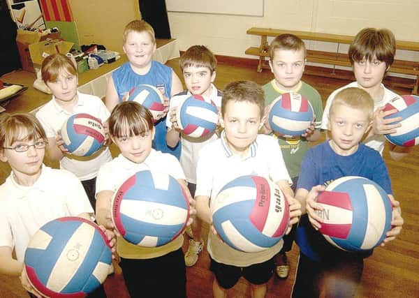 Volleyball coaching sessions for Sibsey youngsters in 2007.