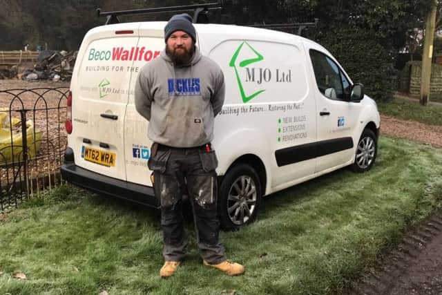 Top job! Martin Robinson of MJO builders has won a national award for his customer service. EMN-170602-112222001