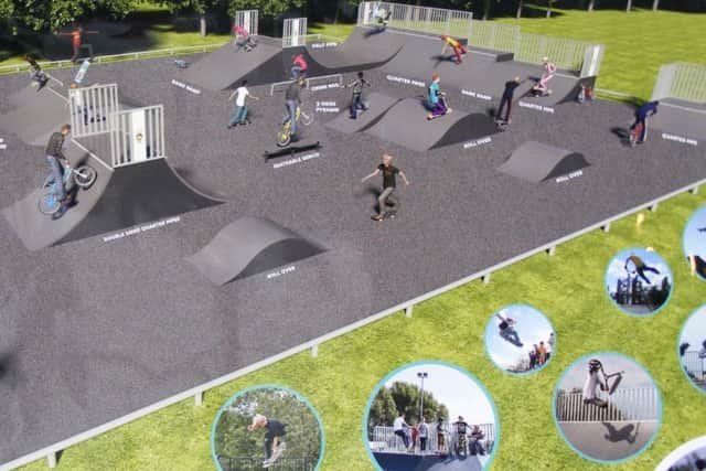 The agreed design for the skate park on Boston Road Recreation Ground.