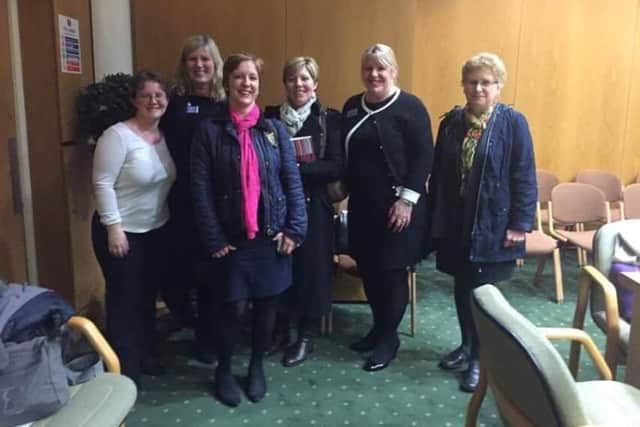 The Billinghay campaigners who attended last Tuesday's planning committee meeting. From left - Kylie Cozens, Sharon Rossides, Claire Markham, Kelly Greig, Kathryn Locke (parish councillor) and Carol Willingham (Parish Clerk) . EMN-171002-170135001