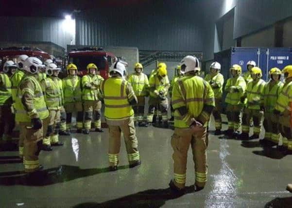 A training exercise at Barkston Fire Station. EMN-171002-162015001