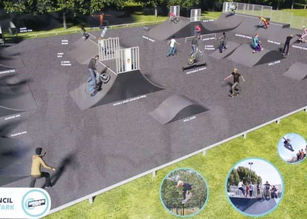 The agreed design for the skate park on Boston Road Recreation Ground. EMN-170802-122303001