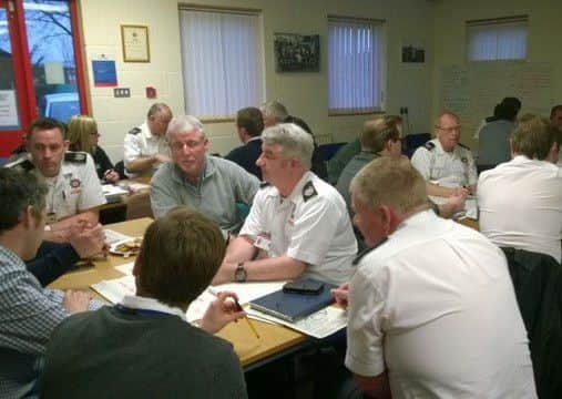 A training exercise at Brant Broughton Fire Station. EMN-170902-124139001