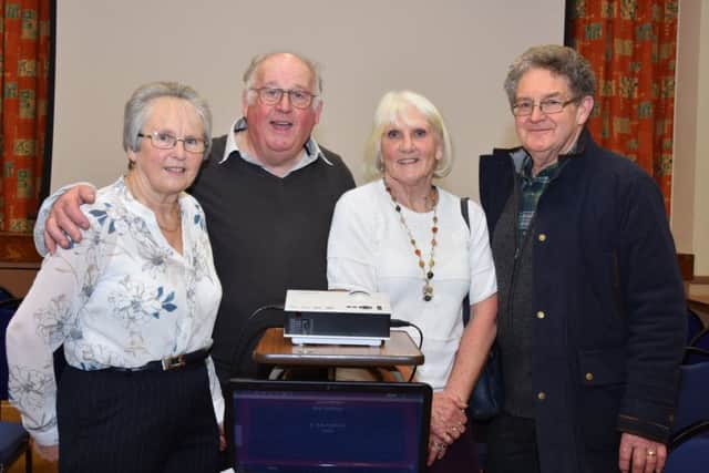 Bob and Ann Buffham, left, with Sue and Russ Millson who assisted at the talk. EMN-171002-072252001