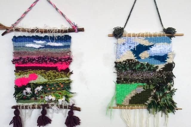 Some of the work created during the workshops now on show at Whisby Nature Park.