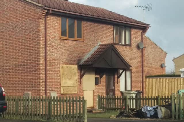 The scene of the house fire in Alexander Drive, Louth.