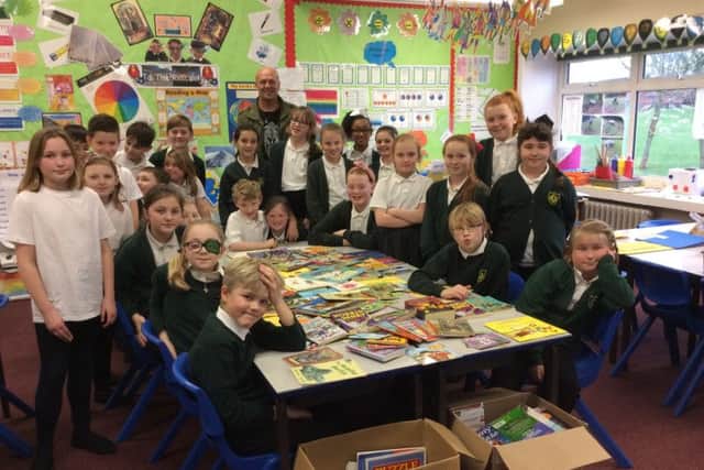 Pupils at Lacey Gardens Junior School, Louth.