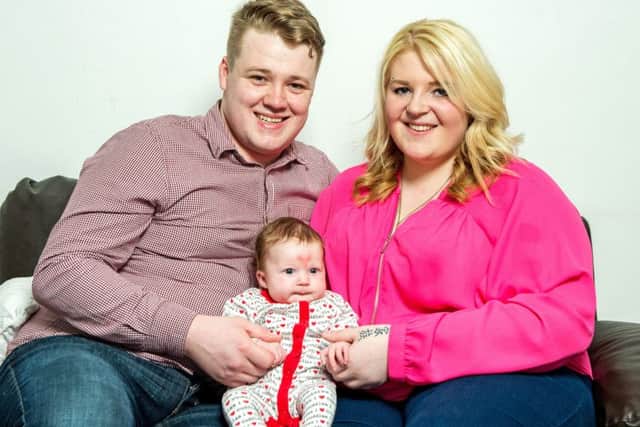 Laim, Jade and baby Poppy-Rae
Baby love heart birth mark
Skegness Lincolnshire
