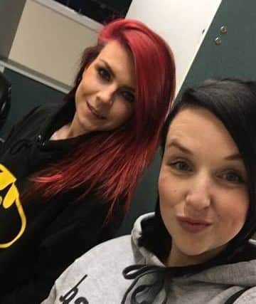 Emi Short (right) with friend and fundraiser Lottie Eastwood.