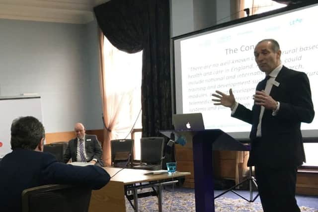 ULHT chief executive Jan Sobieraj speaks before the National Centre for Rural Health and Care symposium