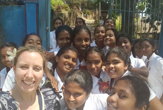 On the final day - Sarah Collinson and students are all smiles after an incredible week, but sad to be at the end of the visit.