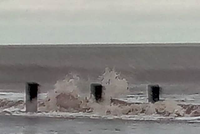 High tide at Northshore in Skegness. ANL-170223-163705001