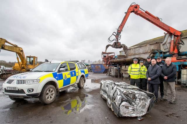 Officers on the front line against hare coursing with Assistant Chief Constable Paul Gibson, Lincolnshire Police and Crime Commissioner Mark Jones and his deputy Stuart Tweedale. EMN-170224-151219001