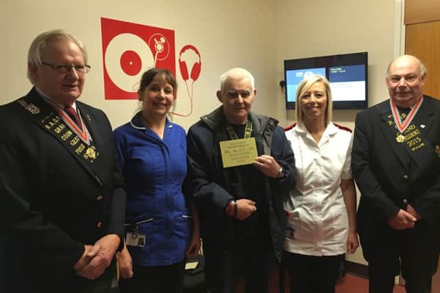 Representatives from Skegness RAOB joined by Pilgrim Hospital staff. EMN-170703-091826001