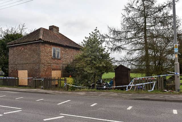 The scene of the fire in Stickney