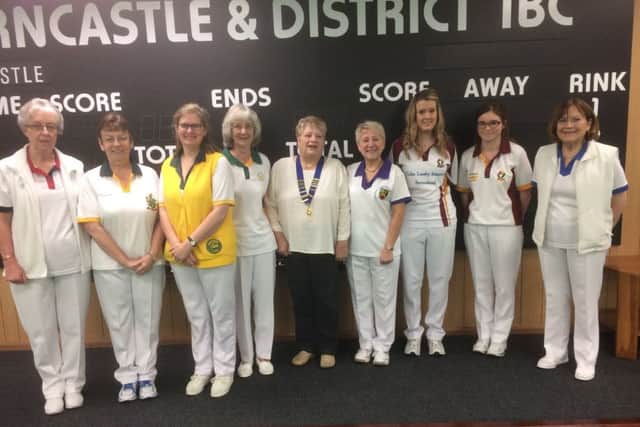 County bowls hopefuls line up.