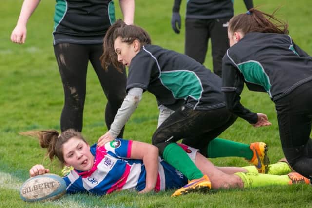 Boston score a try. Photo: David Dales.