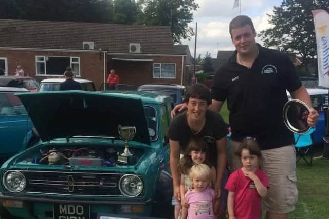 Matt Collins with his wife Michelle and daughters Holly, Phoebe and Frankie.
Photo: supplied