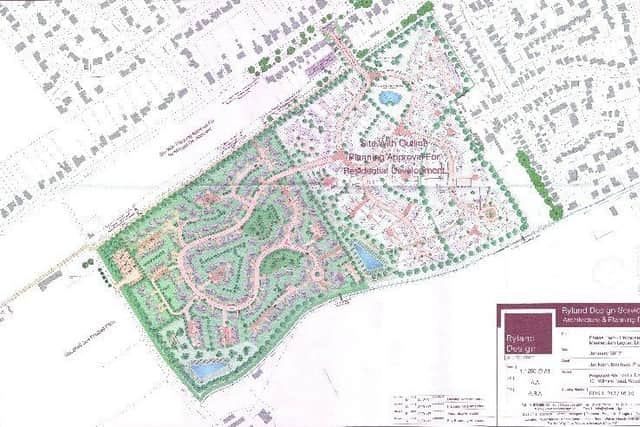 The plans for an extra 150 homes off Witham Road, Woodhall Spa.