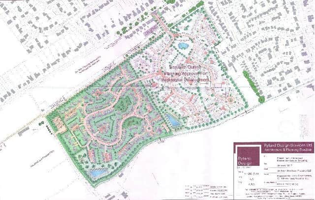 The plans for an extra 150 homes off Witham Road, Woodhall Spa.