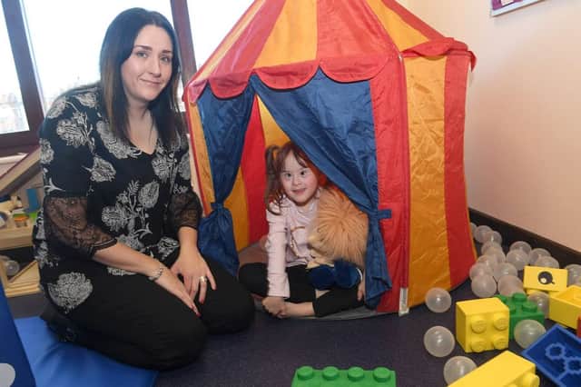 Boston Down Syndrome Support Group's inaugural meeting at St Christopher's Children's Centre. Organiser Charlotte Clarkson of Boston, with daughter Isabella Clarkson.